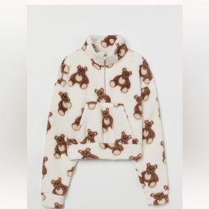 NWT H&M teddy bear printed sweater
